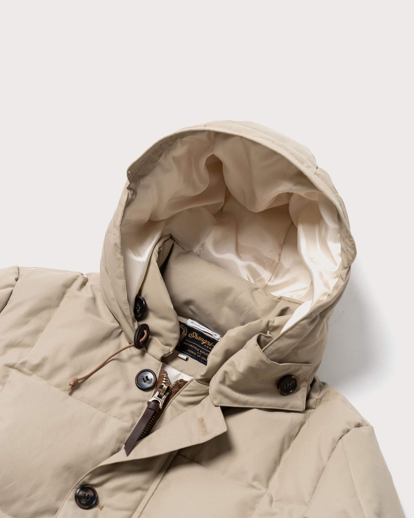 “Presena” Beige Down Expedition Parka