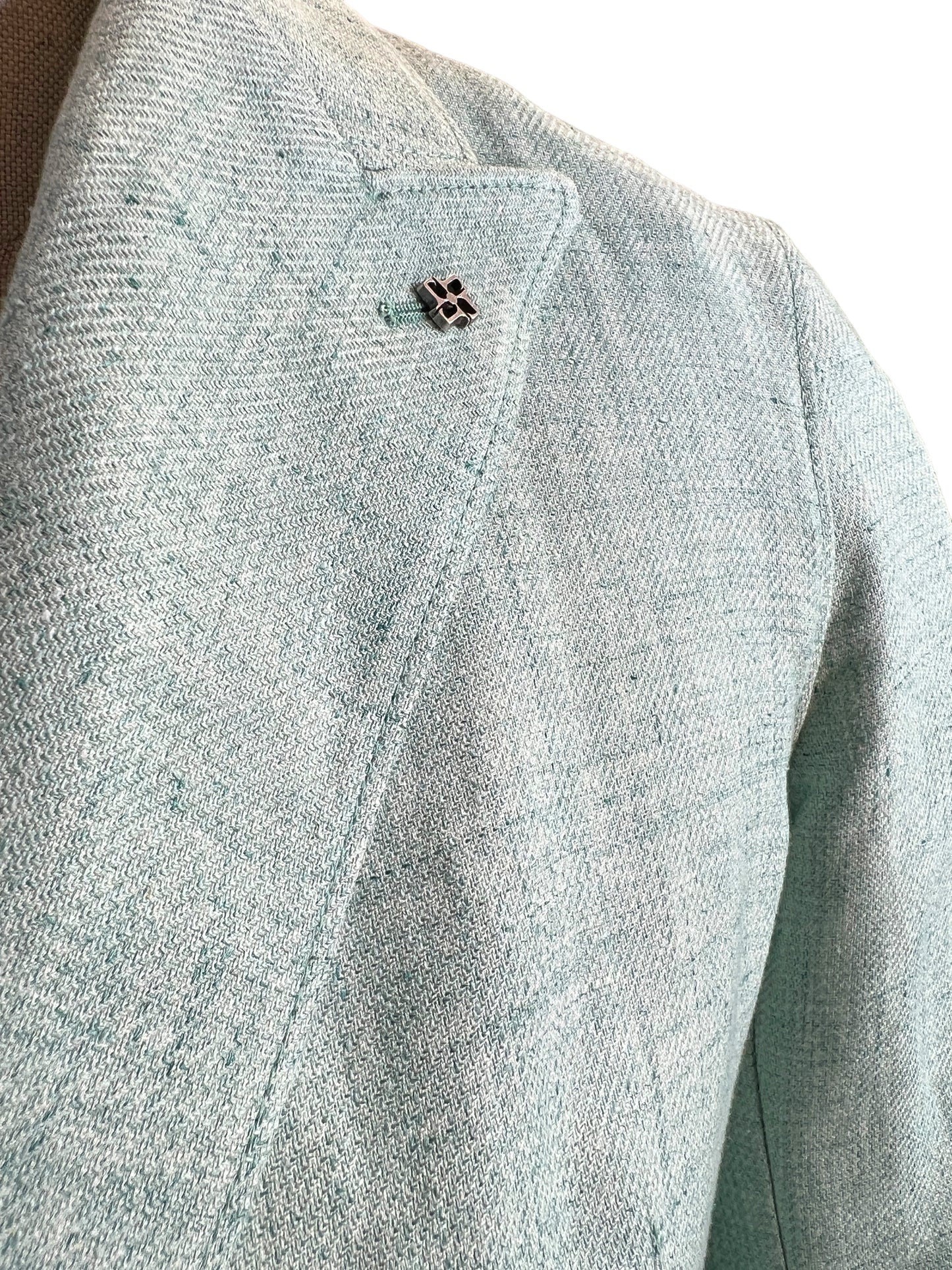 Giacca Tagliatore Doppio Petto Verde Acqua