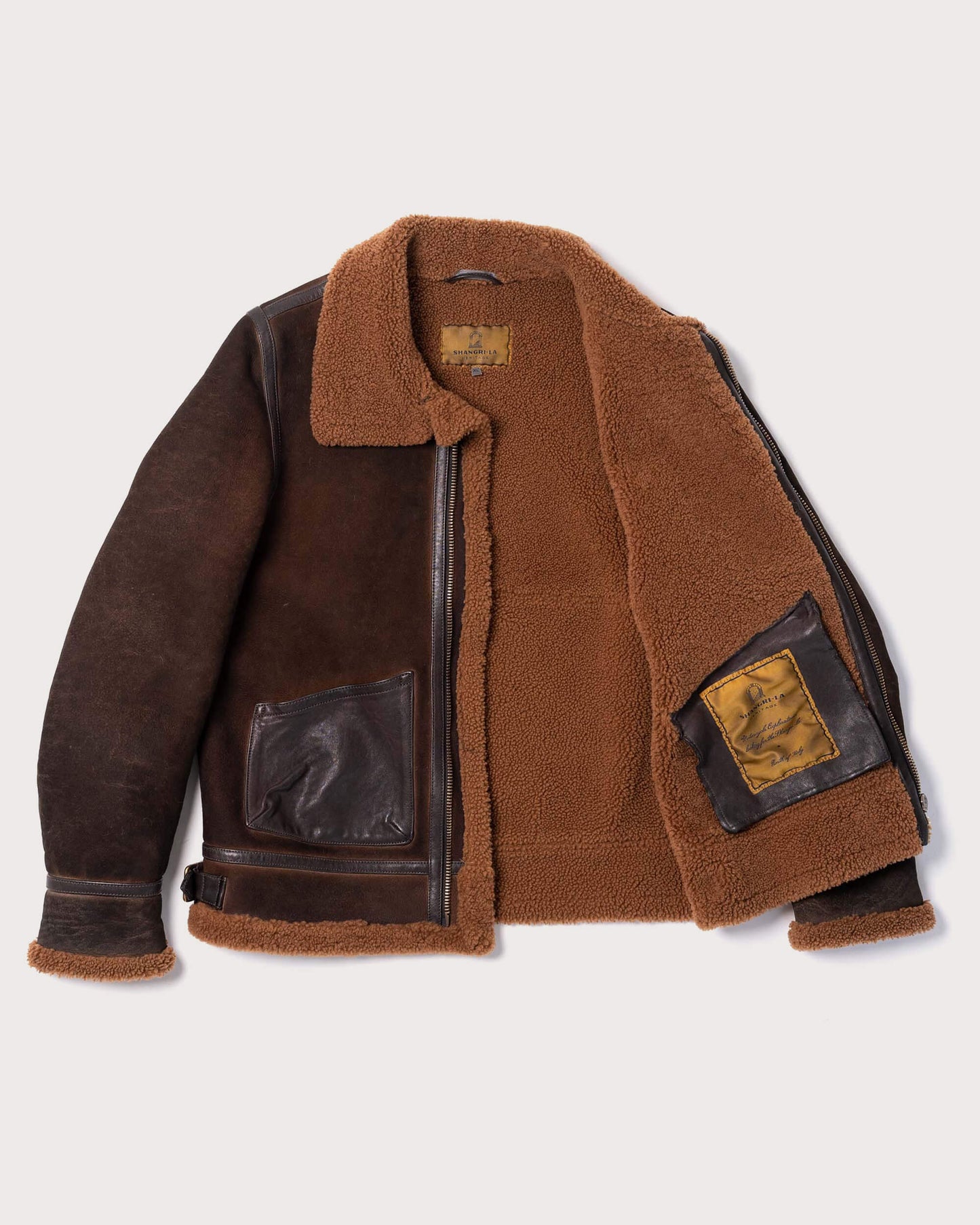 “Aviatore” B-3 Castagno Shearling Jacket