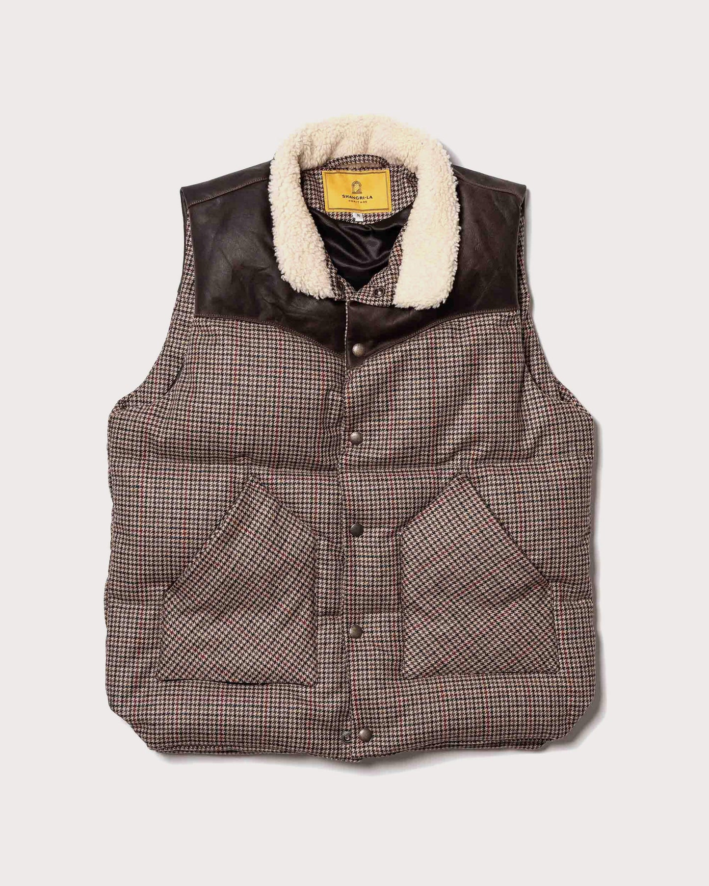 “Bivacco” Pied de Poule Western Down Vest