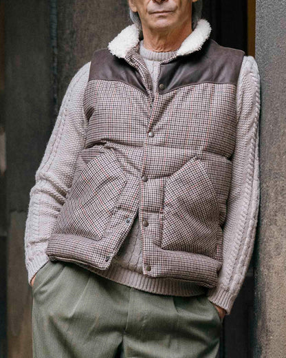 “Bivacco” Pied de Poule Western Down Vest