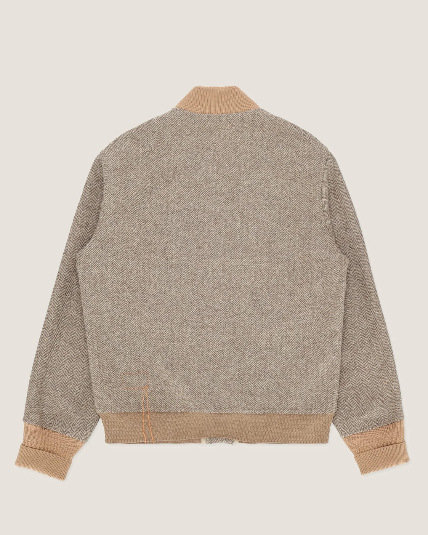 Cruiser Bomber In Herringbone Di Lana