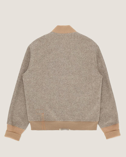 Cruiser Bomber In Herringbone Di Lana