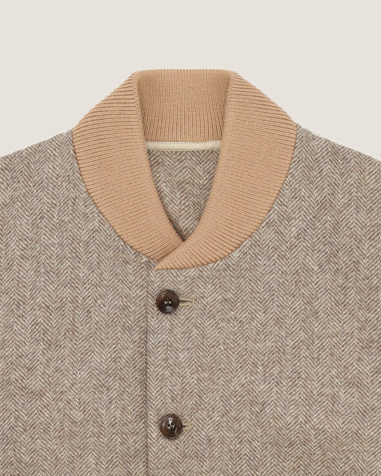 Cruiser Bomber In Herringbone Di Lana